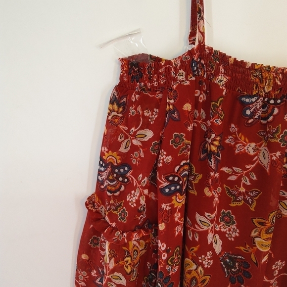 A.BYER FLORAL OFF THE SHOULDER FLORAL DRESS LARGE - Picture 3 of 8